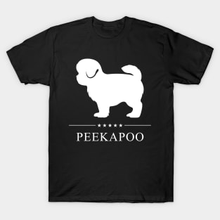 Peekapoo Dog White Silhouette T-Shirt